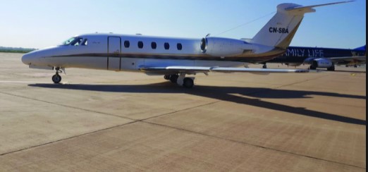 Jet médicalisé prêt pour une évacuation sanitaire vers la Turquie